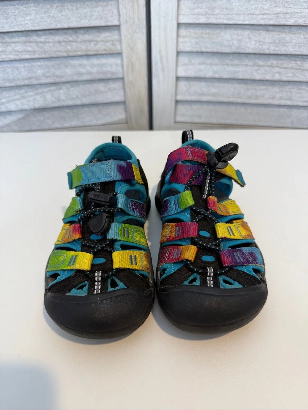 KEEN Newport H2 Kids Size 10 Rainbow Tie Dye Water Hiking Sandals